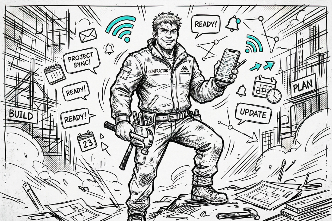 Contractor with tools and technology